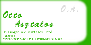 otto asztalos business card